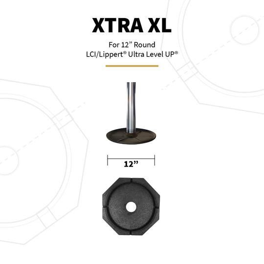 Sizing and compatibility info for XTRA XL Single permanent jack pad