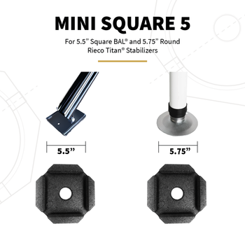 Lot de 4 mini-carrés 5