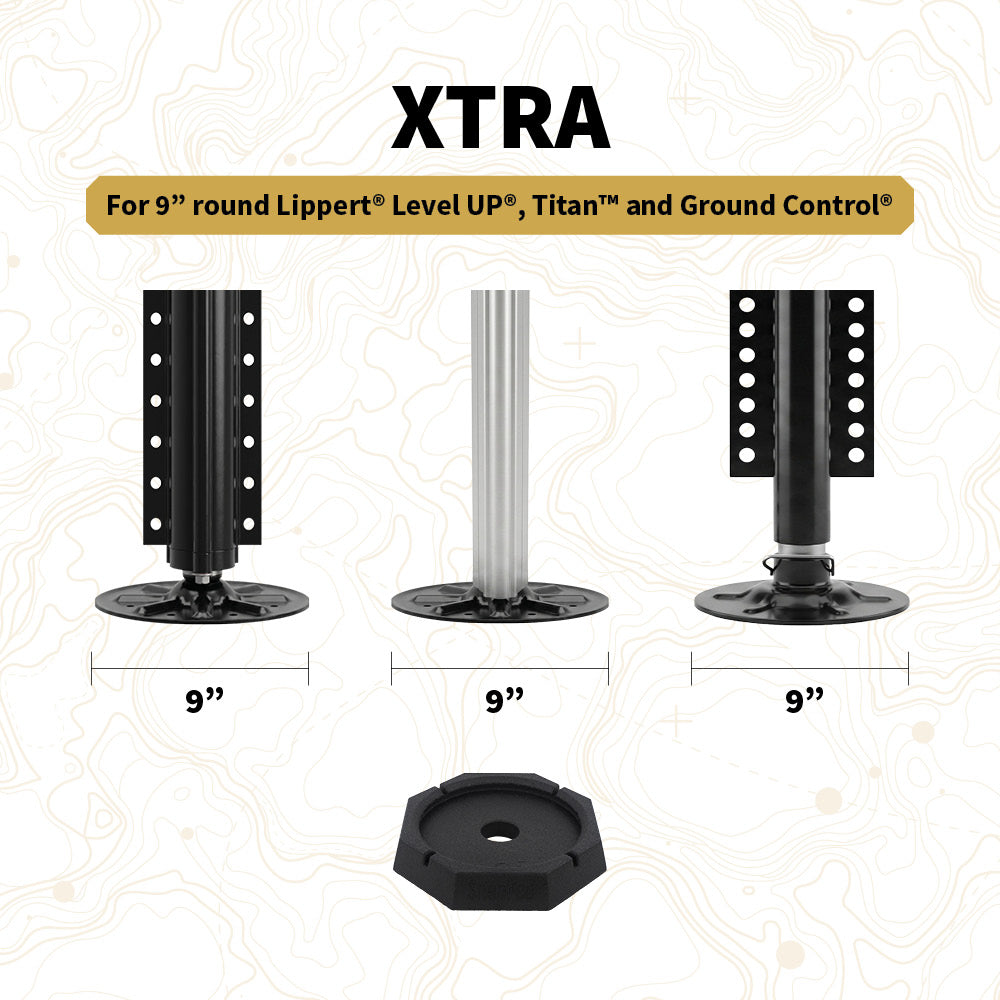 XTRA 4-Pack | Class A Motorhome Permanent Jack Pads | RV SnapPad