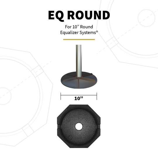 Sizing and compatibility info for EQ Round Single permanent jack pad
