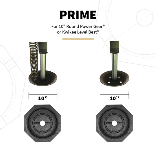 Sizing and compatibility info for PRIME Single permanent jack pad