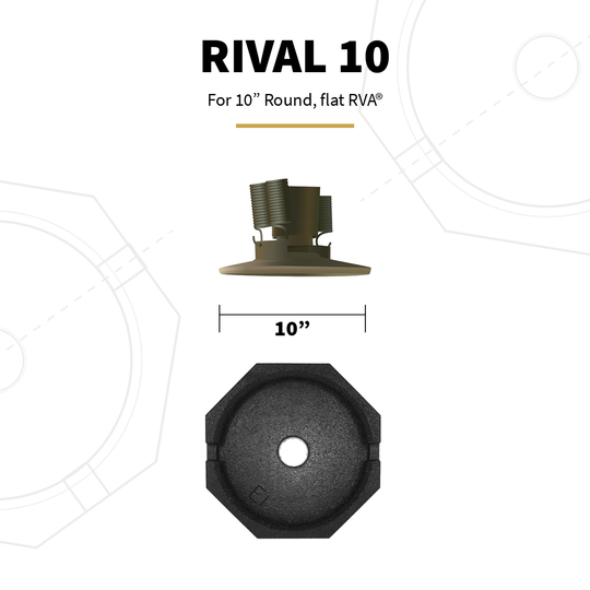 Sizing and compatibility info for Rival 10 single permanent jack pad